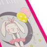Пенал ПИФАГОР, 2 отделения, ламинированный картон, блестки, 19х11 см, "MOON BUNNY", 229157 по низкой цене оптом 