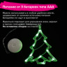 Световая фигура на присоске ЗОЛОТАЯ СКАЗКА "Ёлочка", 10 LED, на батарейках, зеленая, 591275 по низкой цене оптом 