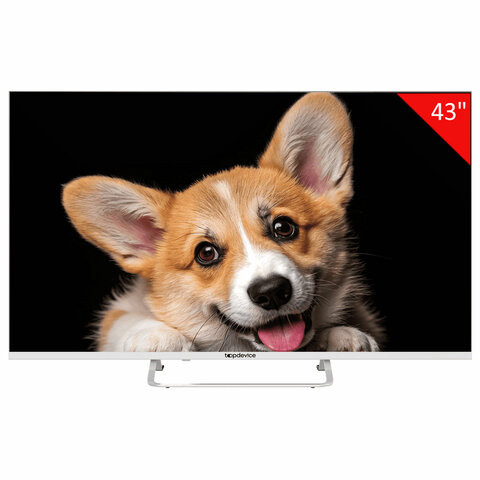 Телевизор TOPDEVICE TDTV43CS03U_WE, 43'' (109 см), 3840x2160, 4K, 16:9 SmartTV WiFi B по низкой цене оптом Краснодар, Москва, Уфа, Казань, Барнаул, Владивосток, Хабаровск, Сахалин, Красноярск, Екатеренбург, 