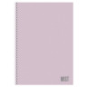 Тетрадь А4 80л. HATBER гребень, клетка, Soft-touch ламинация, Mist (микс в спайке), 090095, 80Т4лВ1гр по низкой цене оптом 