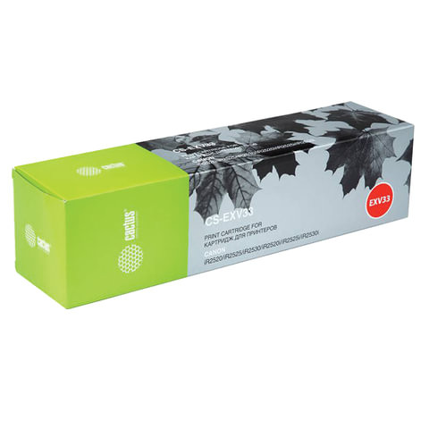 Тонер CACTUS (CS-EXV33) для CANON iR-2520/2525/2525i/2530/2530i, черный, 700 г, ресурс 14600 стр. по низкой цене оптом 
