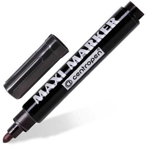 Маркер перманентный универсальный ЧЕРНЫЙ CENTROPEN "Maxi Marker", 2-4 мм, 8936, 5 8936 0112 по низкой цене оптом Краснодар, Москва, Уфа, Казань, Барнаул, Владивосток, Хабаровск, Сахалин, Красноярск, Екатеренбург, 