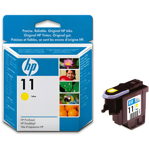 Головка печатающая для плоттера HP (C4813A) Designjet 510/CC800PS/ 800/500 и др., №11, желтая по низкой цене оптом 