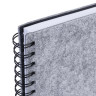 Ежедневник недатированный А5 135х210мм BRAUBERG Felt на гребне, войлок, кнопка 160л, серый, 117133 по низкой цене оптом Ежедневник недатированный А5 135х210мм BRAUBERG Felt на гребне, войлок, кнопка 160л, серый, 117133 по низкой цене оптом