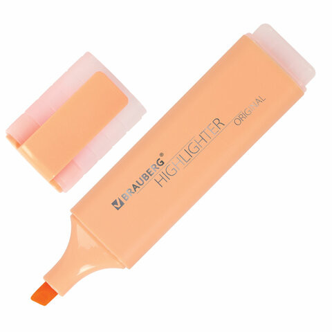 Текстовыделитель BRAUBERG "ORIGINAL PASTEL", ПЕРСИКОВЫЙ, линия 1-5 мм, 151696 по низкой цене оптом 