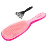 Расческа для волос массажная 22,5х6,5 см, розовая + щетка для чистки В ПОДАРОК, MONTE VITA (МОНТЕ ВИТА), 457428 по низкой цене оптом 