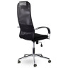 Кресло офисное BRABIX "Pilot EX-610 CH" premium, хром, ткань-сетка, черное, 532417