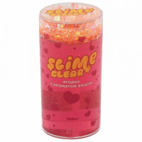 Слайм (лизун) "Clear Slime. Ягодка", с ароматом вишни, 250 г, ВОЛШЕБНЫЙ МИР, S130-34