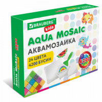 Аквамозаика 24 цвета 4200 бусин, с трафаретами, инструментами и аксессуарами, BRAUBER, 664916