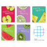 Тетрадь А5 96 л. АЛЬТ скоба, клетка, гибридный лак, "Fresh & Fruity" (5 видов), 7-96-1159 по низкой цене оптом 