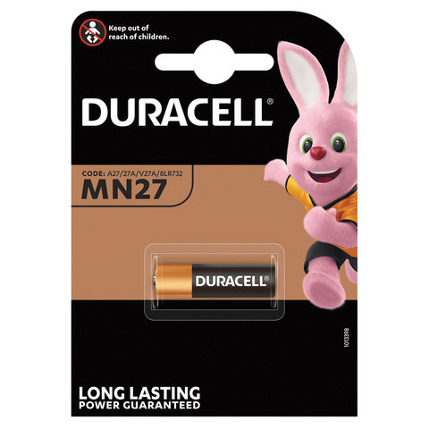 Батарейка DURACELL MN27, Alkaline, в блистере, 12 В по низкой цене оптом Краснодар, Москва, Уфа, Казань, Барнаул, Владивосток, Хабаровск, Сахалин, Красноярск, Екатеренбург, 
