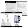 Чайник SONNEN KT-1788, 1,7 л, 2200 Вт, закрытый нагревательный элемент, стекло, черный, подсветка, 454349 по низкой цене оптом Краснодар, Москва, Уфа, Казань, Барнаул, Владивосток, Хабаровск, Сахалин, Красноярск, Екатеренбург, 