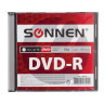 Диск DVD-R SONNEN, 4,7 Gb, 16x, Slim Case (1 штука), 512575 по низкой цене оптом Краснодар, Москва, Уфа, Казань, Барнаул, Владивосток, Хабаровск, Сахалин, Красноярск, Екатеренбург, 