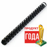 Пружины пластиковые для переплета, КОМПЛЕКТ 100 шт., 19 мм (для сшивания 121-150 л.), черные, BRAUBERG, 530924 по низкой цене оптом 