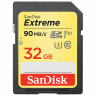 Карта памяти SDHC 32 GB SANDISK Extreme UHS-I U3, 90 Мб/сек (class 10), SDSDXVE-032G-GNCIN по низкой цене оптом 