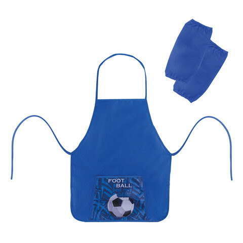 Фартук с нарукавниками ПИФАГОР, 44x55 см, 1 карман, дизайн на кармане, "Football", 270194 по низкой цене оптом 
