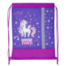 Мешок для обуви ЮНЛАНДИЯ, светоотражающая полоса, 47х37 см, "Unicorn power", 229169 по низкой цене оптом 