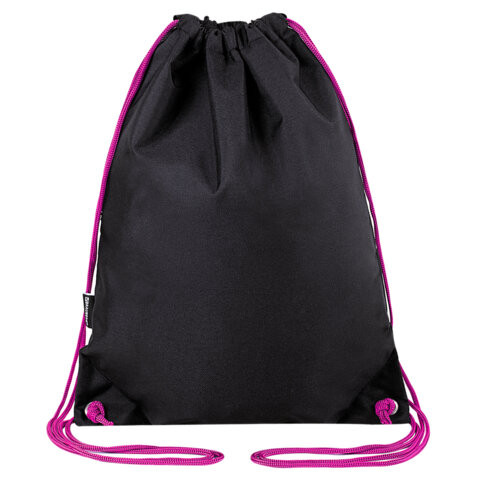 Мешок для обуви BRAUBERG плотный, карман на молнии, подкладка, 43х33 см, Neon Pink, 272428 по низкой цене оптом 