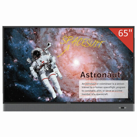 Интерактивная панель BENQ RM6502K, 65", 3840х2160, 16:9, ПК, 20 касаний по низкой цене оптом 