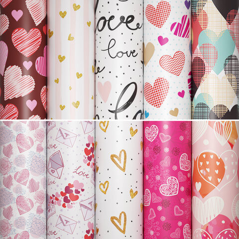 Бумага упаковочная "Love Story", 70x100 см, 10 дизайнов ассорти, ЗОЛОТАЯ СКАЗКА, 591916 по низкой цене оптом 