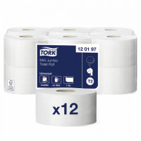 Бумага туалетная 200 м, TORK (Система Т2), комплект 12 штук, Universal, 120197