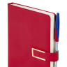 Ежедневник недатированный А5 143х210мм BRAUBERG Deluxe, под кожу, магнит 160л, красный, 117142 по низкой цене оптом Ежедневник недатированный А5 143х210мм BRAUBERG Deluxe, под кожу, магнит 160л, красный, 117142 по низкой цене оптом