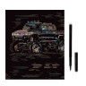Гравюра с эффектом голографии "Hummer (Хаммер)", 18х24 см, основа, штихель, LORI, Гр-208 по низкой цене оптом Краснодар, Москва, Уфа, Казань, Барнаул, Владивосток, Хабаровск, Сахалин, Красноярск, Екатеренбург, 