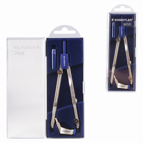 Готовальня профессиональная STAEDTLER (Германия) "Mars basic", 3 предмета, пластиковый пенал, 554 T01 по низкой цене оптом 