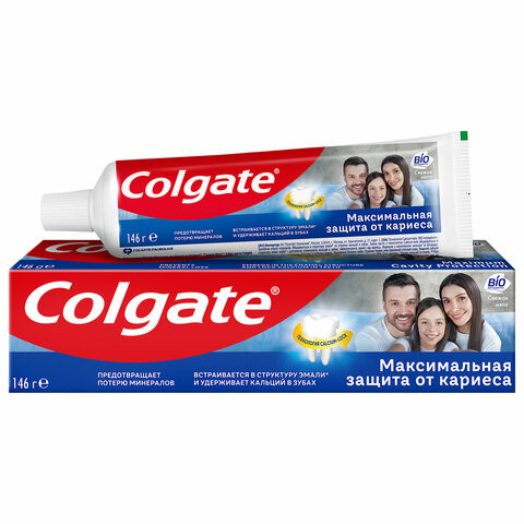 Зубная паста 100мл COLGATE "Свежая мята", защита от кариеса, с фторидом и кальцием, ш, 7891024149102 по низкой цене оптом 