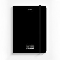 Блокнот с резинкой в клетку 96 л., А5 (145х203 мм), твердая обложка, BRAUBERG, "Insight", 113723