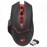 Мышь беспроводная игровая REDRAGON Mirage, USB, 7 кнопок+1 колесо-кнопка, лазерная, черно-красная, 74847