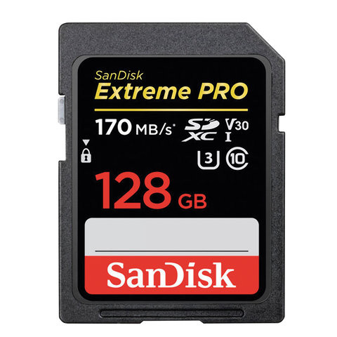 Карта памяти SDXC 128 GB SANDISK Extreme Pro UHS-I U3, V30, 170 Мб/сек (class 10), SDSDXXG-128G-GN4IN, DXXY-128G-GN4IN по низкой цене оптом 