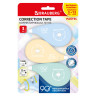 Корректирующая лента BRAUBERG PASTEL 5мм х12 м,вращающийся наконечник 90°, ВЫГОДНАЯ УПАКОВКА 3 штуки в блистере, механизм перемотки, 272489 по низкой цене оптом 