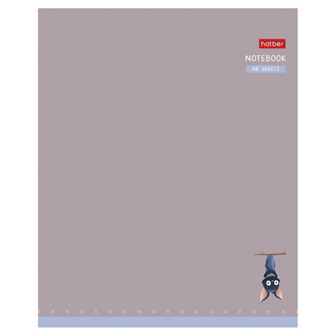 Тетрадь А5 48 л., HATBER скоба, клетка, Soft-touch ламинация, "Мышонок Creepy" (микс в спайке), 092145, 48Т5лВ1 по низкой цене оптом 