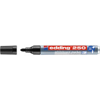 Маркер для белых досок edding 250 Cap-off, круглый наконечник, 1.5-3 мм Черный