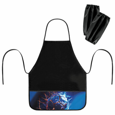 Фартук с нарукавниками для уроков труда BRAUBERG, 3 кармана, 46x54 см, Score goal, 273645 по низкой цене оптом 