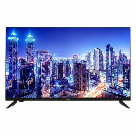 Телевизор JVC LT-32M595, 32'' (81 см), 1366x768, HD, 16:9, SmartTV, WiFi, безрамочный, черный по низкой цене оптом 