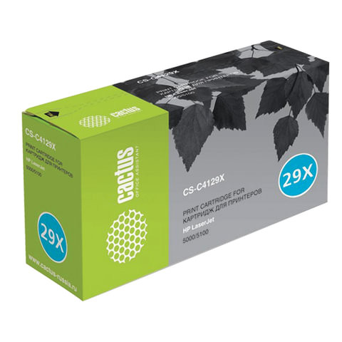 Картридж лазерный CACTUS (CS-C4129X) для HP LaserJet 5000, ресурс 10000 стр., CS-C4129X(R) по низкой цене оптом 