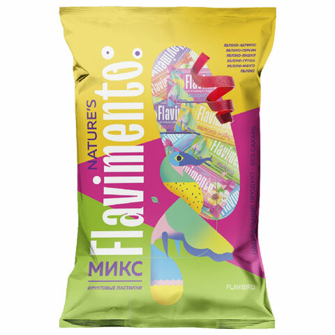 Пастила фруктовая FLAVIMENTO Nature's Ассорти вкусов, без добавления сахара 500 г, УТ-00002356 по низкой цене оптом 