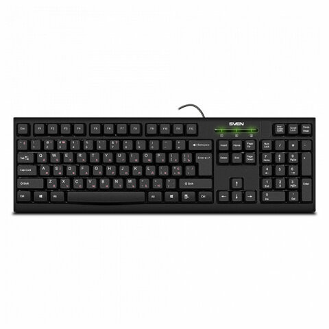 Клавиатура проводная SVEN KB-S300, USB, 104 клавиши, чёрная, SV-015756 по низкой цене оптом 