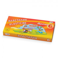 Пластилин классический ГАММА "Мультики", 6 цветов, 120 г, со стеком, картонная упаковка, 280015/281015, 280015,281015