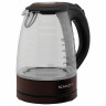 Чайник SCARLETT SC-EK27G97, 1,7 л, 2200 Вт, закрытый нагревательный элемент, стекло, коричневый по низкой цене оптом Краснодар, Москва, Уфа, Казань, Барнаул, Владивосток, Хабаровск, Сахалин, Красноярск, Екатеренбург, 