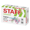 Скрепки STAFF "Manager", 28 мм, цветные, 100 шт., в картонной коробке, 226821 по низкой цене оптом 