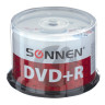 Диски DVD+R (плюс) SONNEN 4,7 Gb 16x Cake Box (упаковка на шпиле), КОМПЛЕКТ 50 шт., 512577 по низкой цене оптом Краснодар, Москва, Уфа, Казань, Барнаул, Владивосток, Хабаровск, Сахалин, Красноярск, Екатеренбург, 