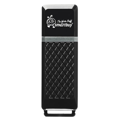 Флеш-диск 8 GB, SMARTBUY Quartz, USB 2.0, черный, SB8GBQZ-K по низкой цене оптом Краснодар, Москва, Уфа, Казань, Барнаул, Владивосток, Хабаровск, Сахалин, Красноярск, Екатеренбург, 