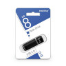 Флеш-диск 8 GB, SMARTBUY Quartz, USB 2.0, черный, SB8GBQZ-K по низкой цене оптом Краснодар, Москва, Уфа, Казань, Барнаул, Владивосток, Хабаровск, Сахалин, Красноярск, Екатеренбург, 