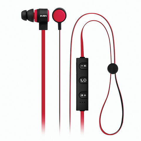 Наушники с микрофоном (гарнитура) SVEN SEB-B270MV, Bluetooth, беспроводые, черные с красным, SV-013240 по низкой цене оптом 