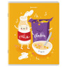 Тетради КОМПЛЕКТ 5 шт. А5, 48 л., BRAUBERG, скоба, клетка, TWIN лак, "Funny Food", 404397 по низкой цене оптом 