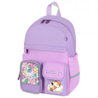 Рюкзак BRAUBERG PASTEL с термонашивками в комплекте, Not today, сиреневый, 40х29х14 см, 273127