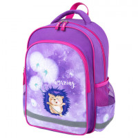 Рюкзак ПИФАГОР SCHOOL для начальной школы, "Hedgehog", 38x28х14 см, 270655